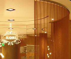 coil drapery mesh divider