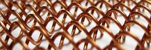 copper coil drapery