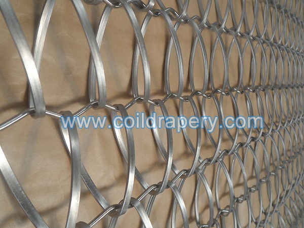 Flat spiral decorative mesh